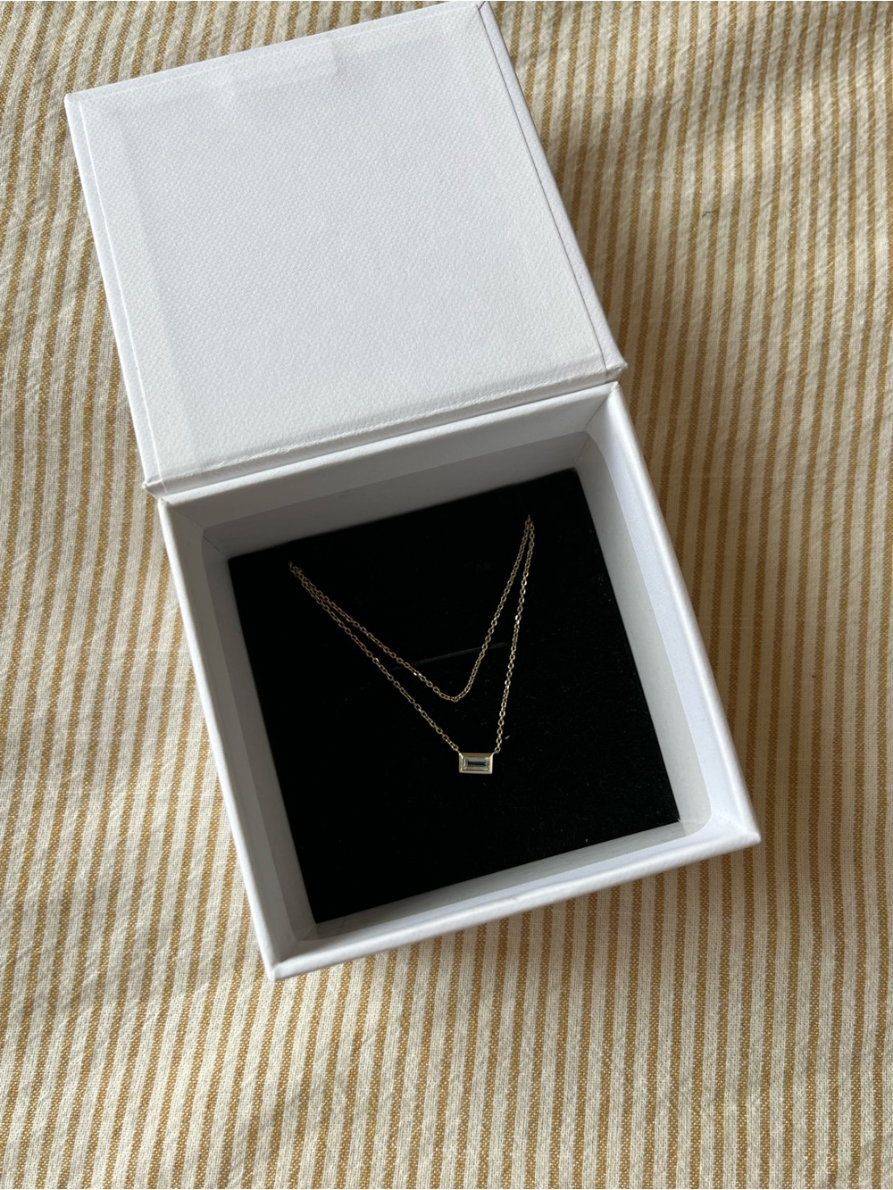 Mejuri Baguette Layered Necklace